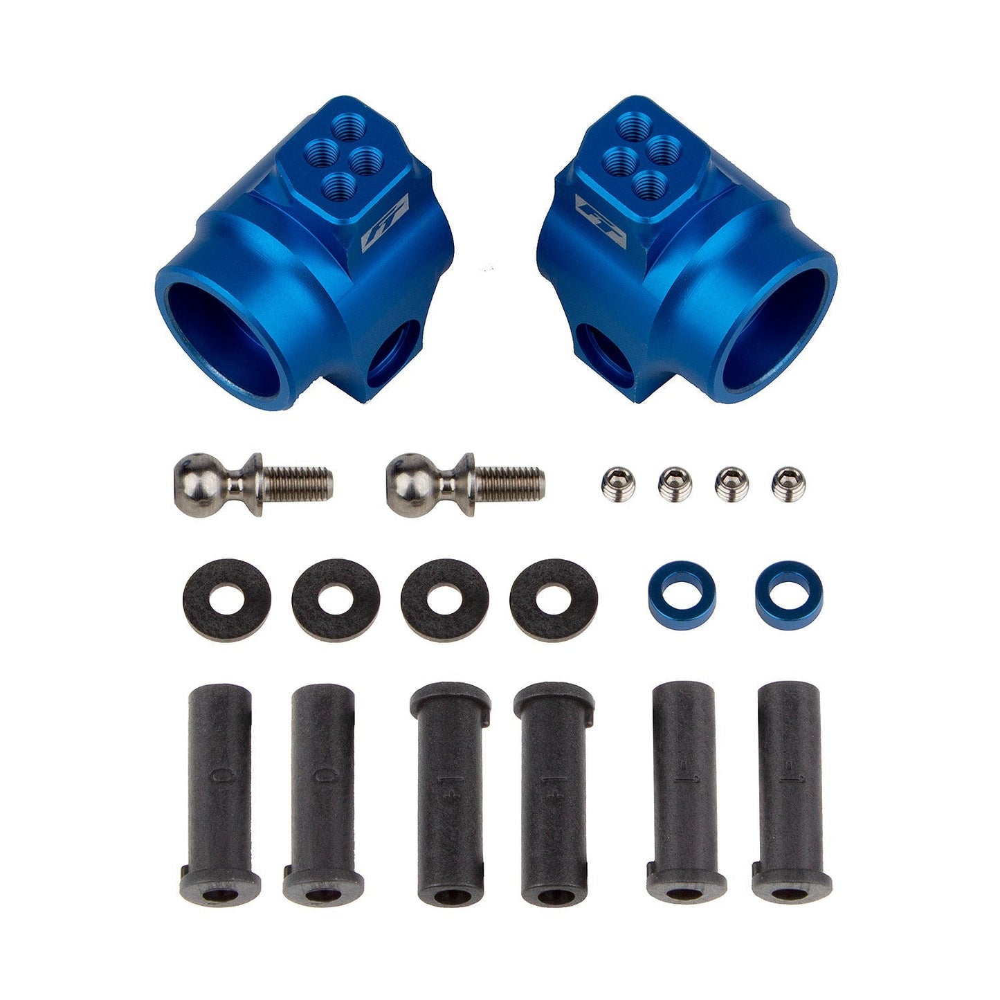 Team Associated DR10 Factory Team Rear Hub Set Blue Aluminum