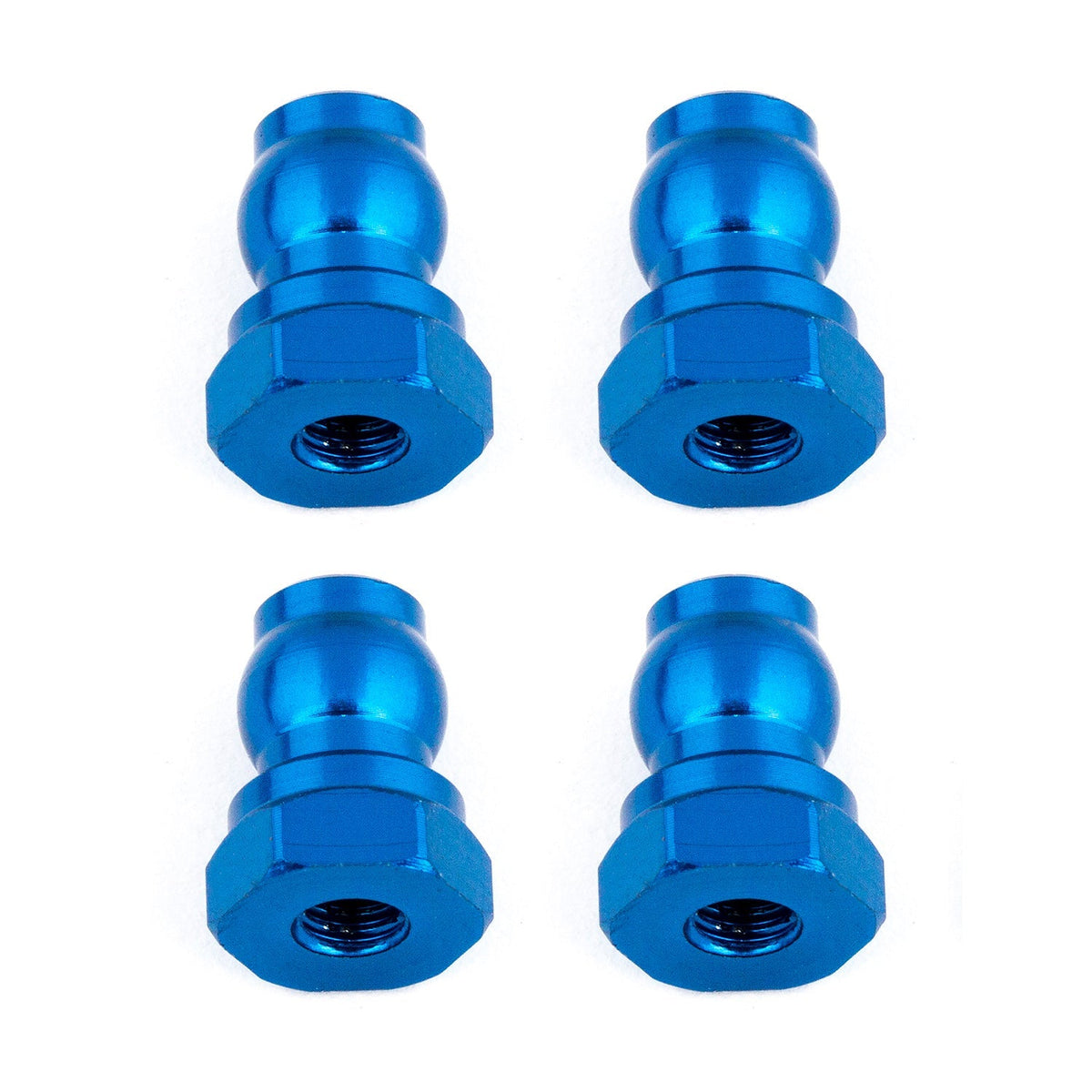 Team Associated 10mm Blue Aluminum Shock Bushings - Factory Team Upgrade