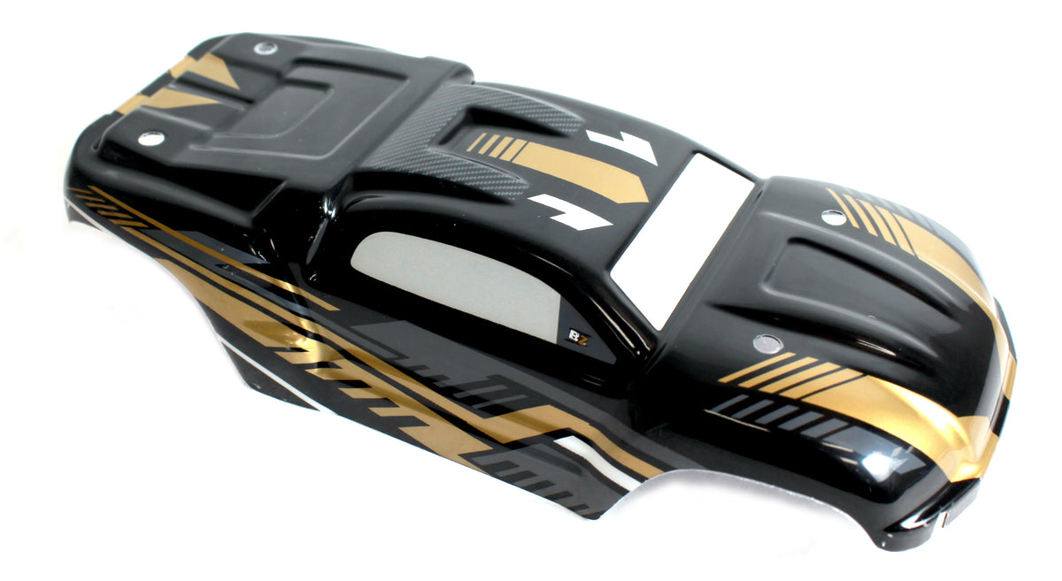 BlackZon Slyder ST Pre-Painted Body Shell - Black/Gold - 540093