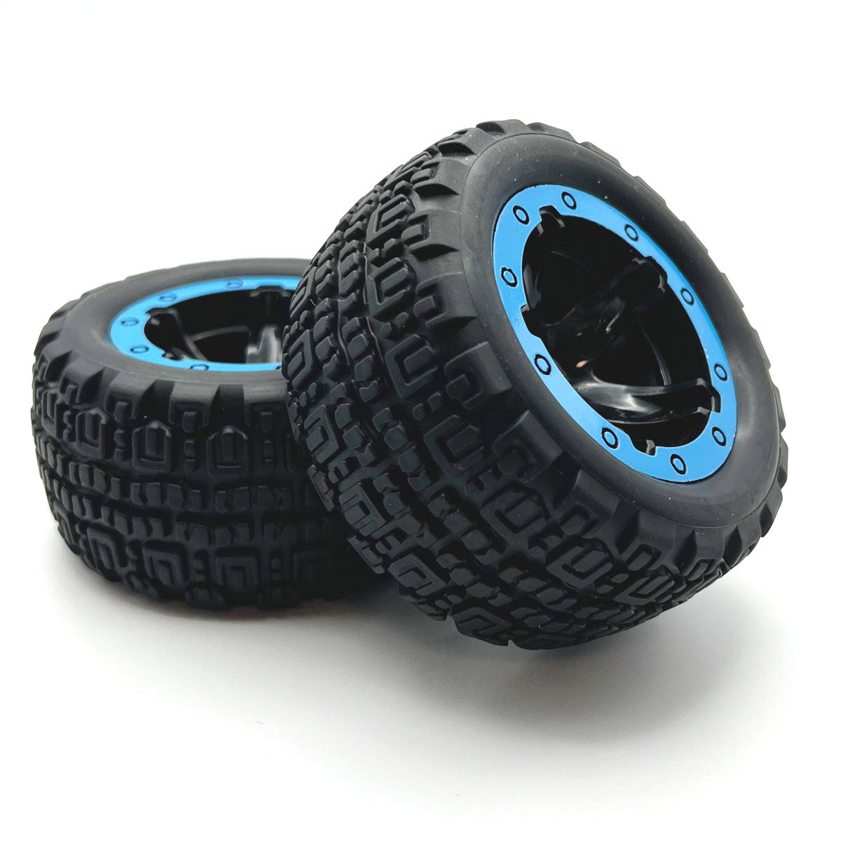 BlackZon Slyder ST Assembled Wheels & Tires (Black/Blue) - OEM Replacement - 540109