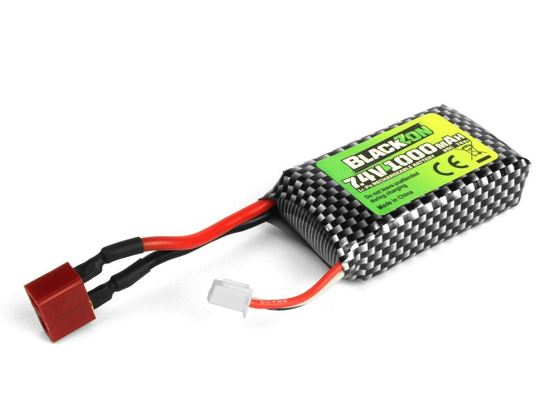 BlackZon LiPo Battery Pack 7.4V 1000mAh 2S w/ T-Plug - OEM Replacement - 540223