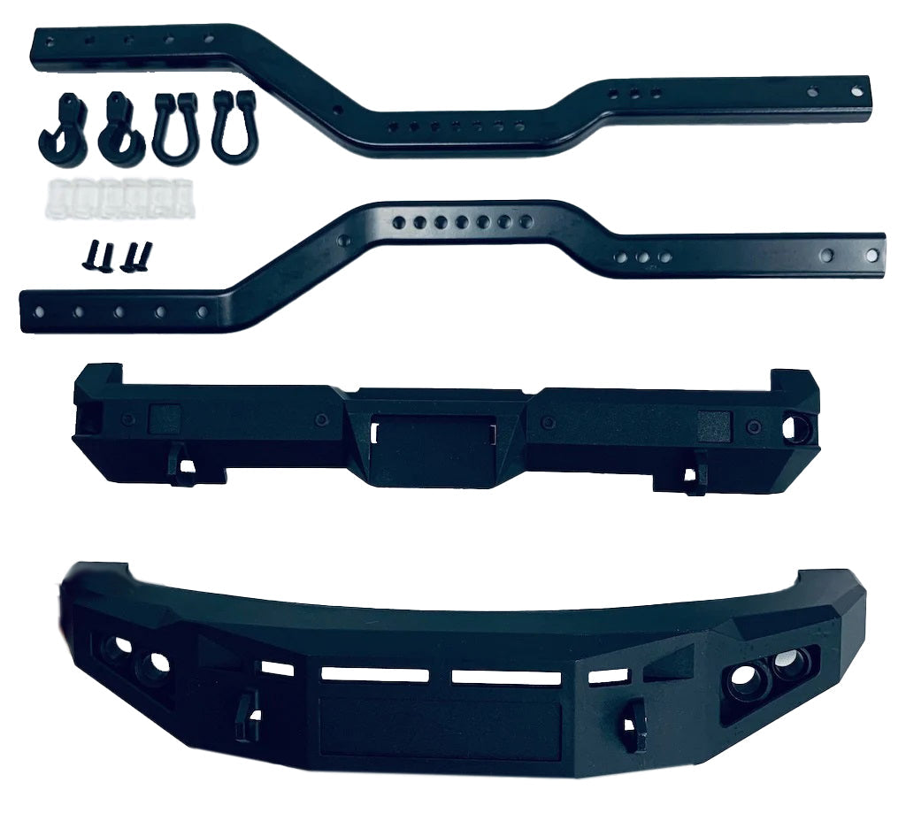 CEN Racing Black Bumper Set - Molded Front & Rear - Ford F-450 SD 1/10 Scale OEM Replacement Part CD450