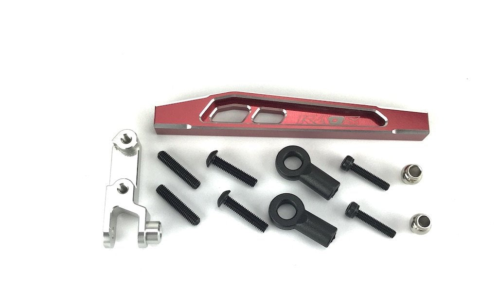 CEN Racing KAOS CNC Aluminum Front 4th Suspension Link Set (Upper Left 69mm Red/Silver) F450