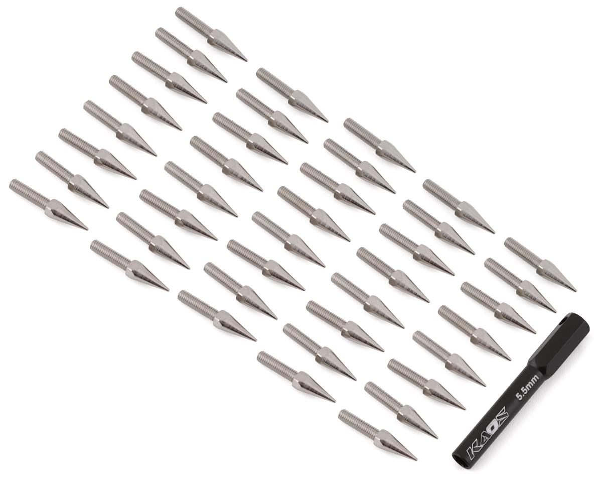 CEN Racing 2.5mm Bullet Spiked Wheel Lug Bolts with Tool (40pc) - Silver - Ford F-450 1/10 Scale Upgrade Part CKD0612