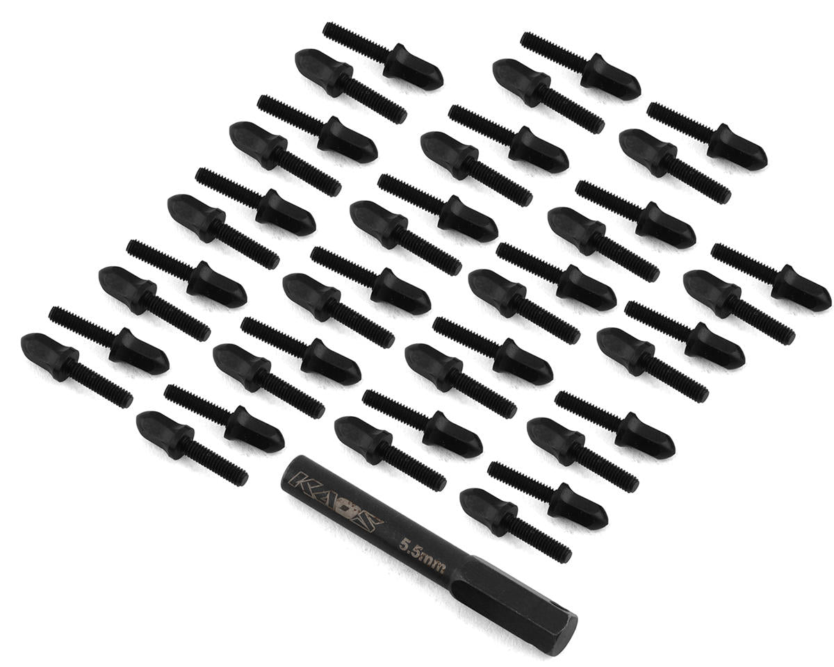 CEN Racing Bullet Wheel Lugs - Black Chrome M2.5 Studs with Tool (40pc) - Ford F-450 SD KG1 OEM Part CKD0614