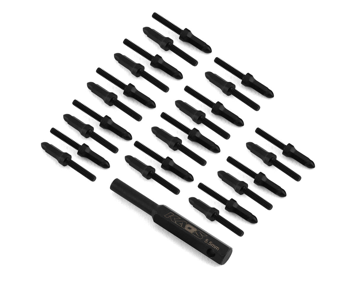 CEN Racing Bullet Wheel Lugs - Black Chrome M2 Studs with Tool (24pc) - Ford F-250 KG1 OEM Part CKD0618