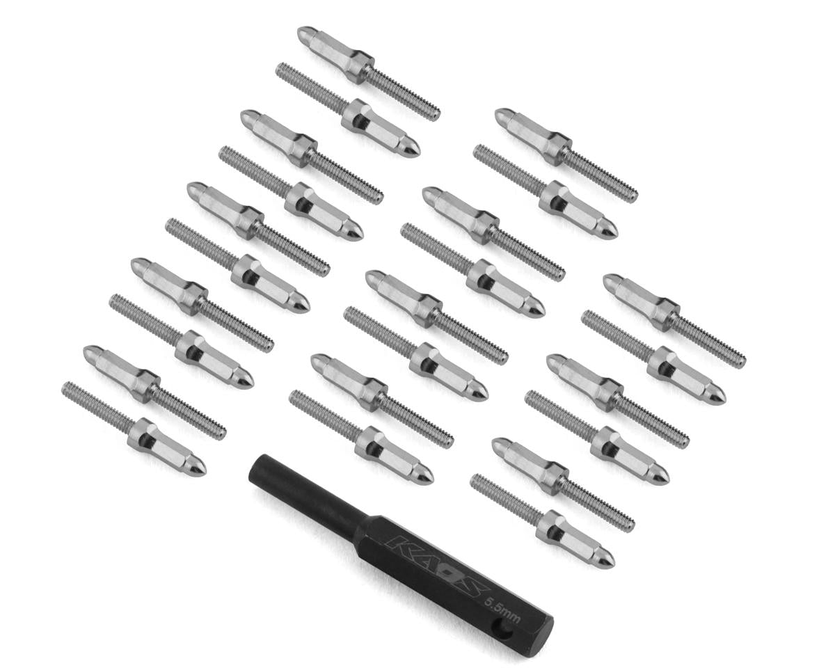CEN Racing Bullet Wheel Lugs - Silver Chrome M2 Studs with Tool (24pc) - Ford F-250 KG1 OEM Part CKD0619