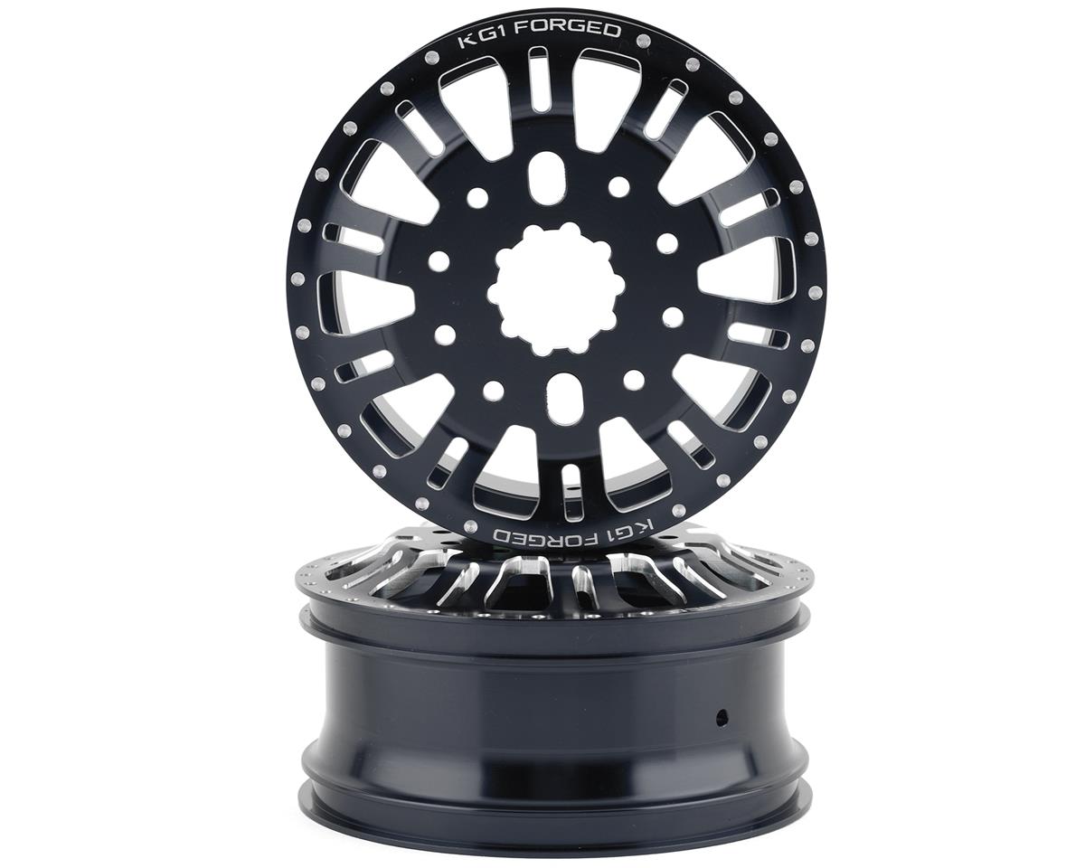 CEN Racing KG1 KD004 DUEL Rear Dually Aluminum Wheels (2pc) - Gun Metal - Ford F-250 & F-450 1/10 Scale Upgrade Part CKD0658