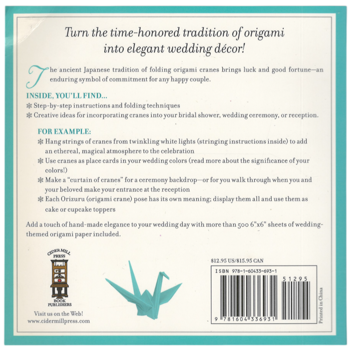 Wedding Origami: The Ancient Tradition for Love and Celebrations