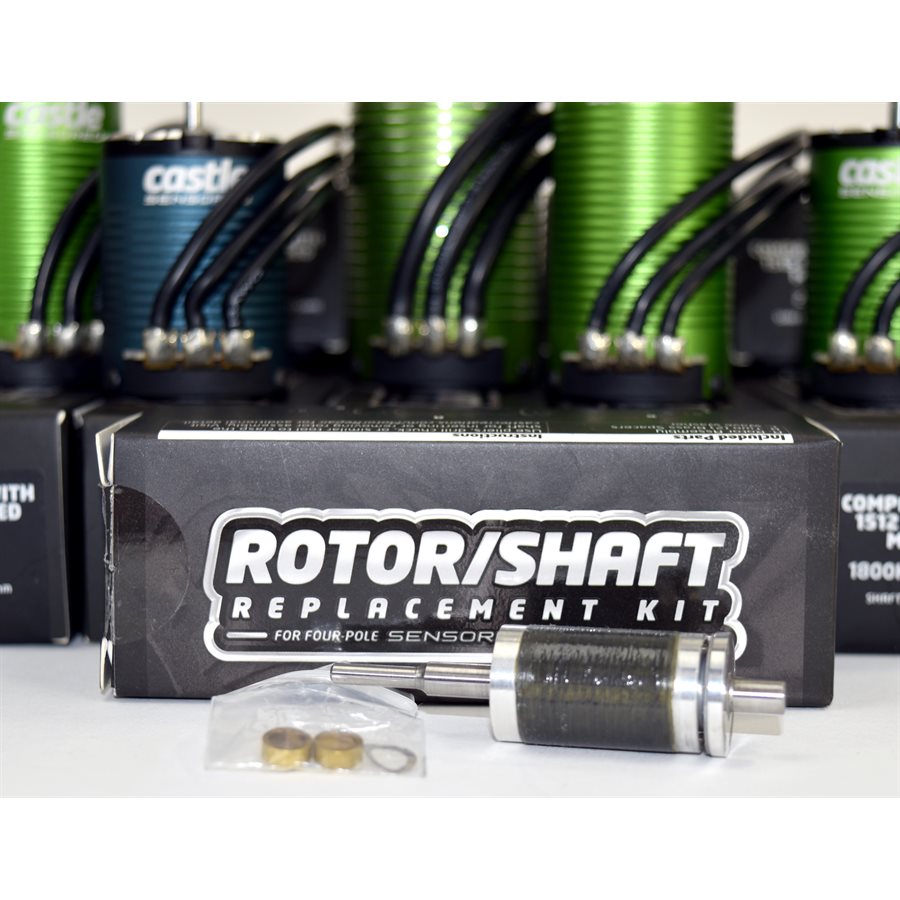 Castle Creations 1410 Rotor / Shaft Replacement Kit - 5mm Shaft, 3800Kv
