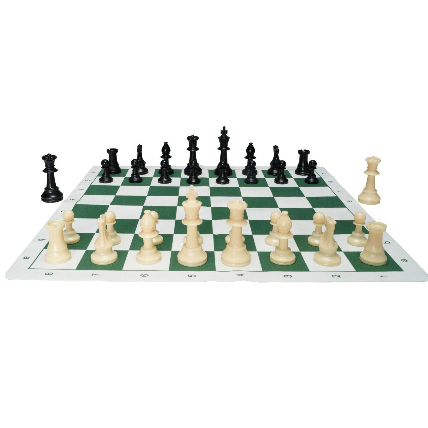 VEVOR Tournament Chess Set 20 Inch Roll-Up Beginner Chess Board Foldable Silicone Chess Game with Plastic Weighted Chess Pieces & Storage Bag Portable Travel Chess Board Gift for mature-themed Kid Family