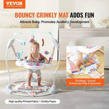 Vevor Baby Bouncer Activity Center Baby Jumper Jumperoo With Toys Music Lights
