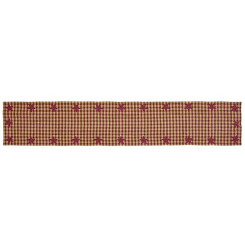 *Burgundy Star Woven Runner, 72&Quot;