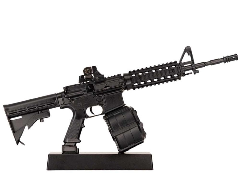 GoatGuns Mini 60-Round AR15 Drum Magazine "” Die-Cast Metal