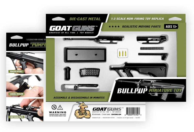 GoatGuns 1/3 Scale Diecast Bullpup AR Rifle Model 'Pumped' – Black