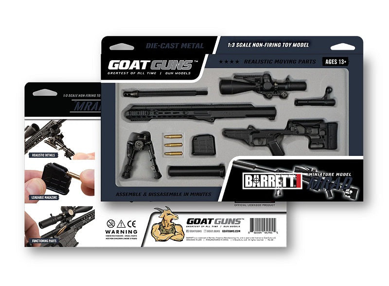 GoatGuns 1/4 Scale Diecast Barrett MRAD MK22 Sniper Model – Black Officially Licensed