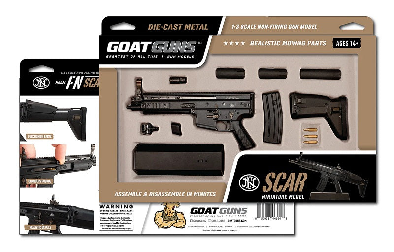 GoatGuns 1/3 Scale Diecast FN SCAR AR Rifle Model – Black Officially Licensed