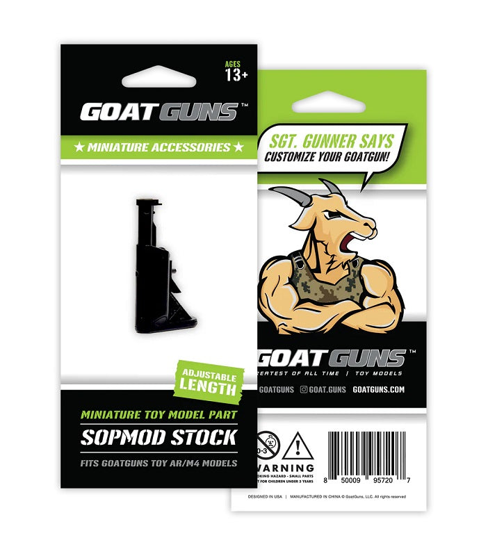 GoatGuns Diecast Mini Sopmod Stock – Adjustable Wide Stock for AR15 Models