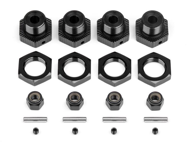HPI Racing 17mm Aluminum Wheel Hex Hub Set Black (4pcs) – Savage X/XL Conversion
