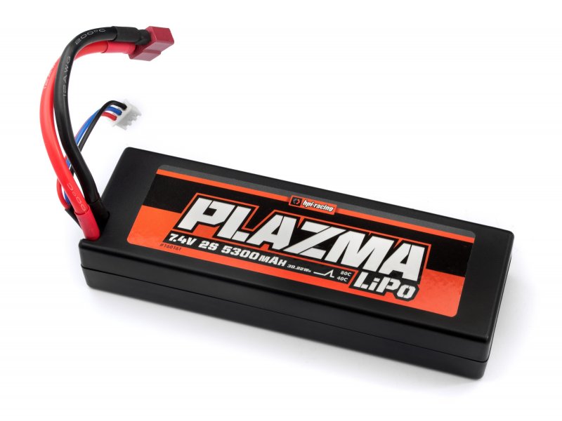 HPI Racing Plazma 7.4V 5300mAh 40C 2S LiPo Battery Pack with T-Plug