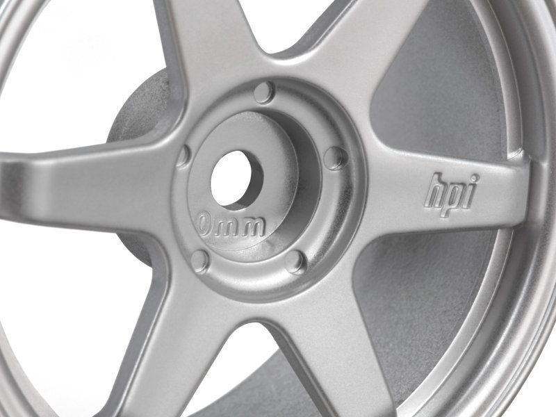 HPI Racing TE37 Wheel 26mm Matte Chrome (0mm Offset)