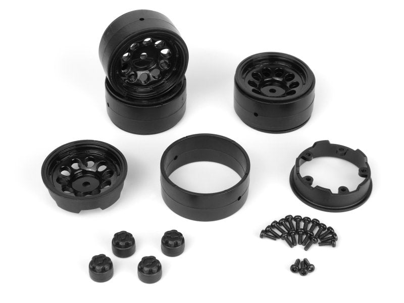 HPI Racing CS-10 Beadlock Wheels 1.2in Black for Venture18 (4pcs)