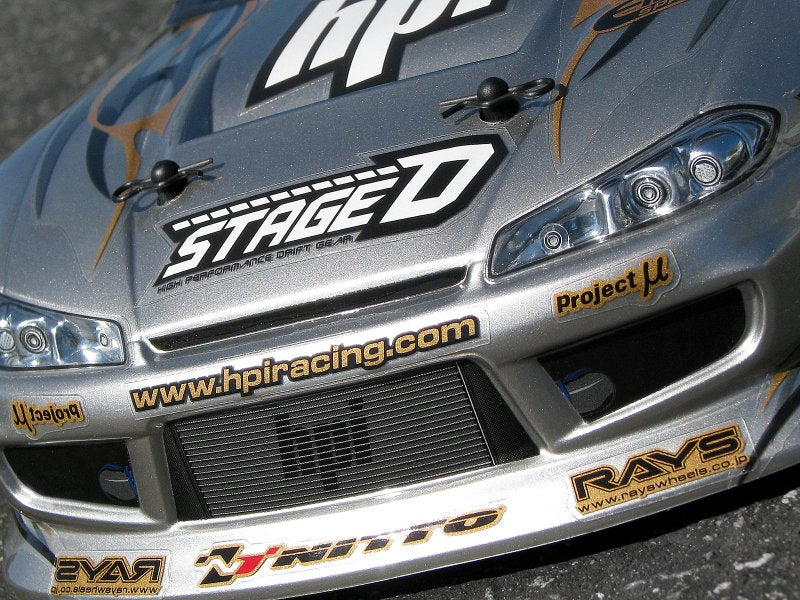 HPI Racing Nissan Silvia S15 Clear Drift Body Shell 200mm with Aero Kit and 3D Wing for 1/10 Scale Touring Cars