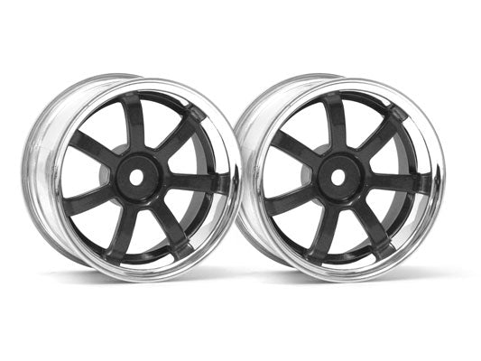 HPI Racing Rays Gram Lights 57S-Pro Wheel Chrome/Gunmetal 3mm Offset for 1/10 Scale Touring Cars
