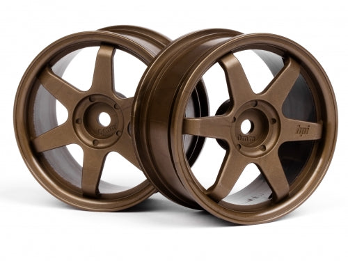 HPI Racing TE37 Wheel 26mm Bronze 0mm Offset for 1/10 Scale Touring Cars