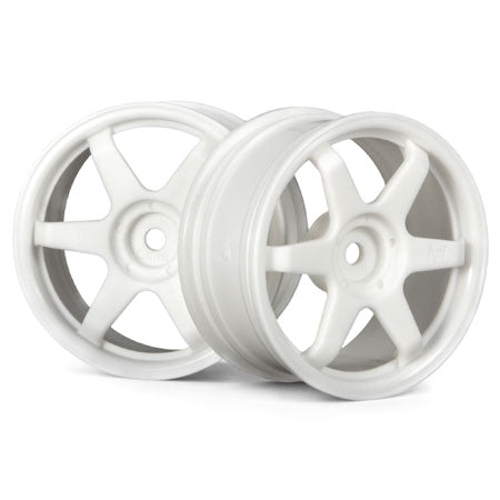 HPI Racing TE37 Wheel 26mm White 6mm Offset for 1/10 Scale Touring Cars