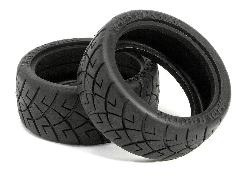 HPI Racing X Pattern Radial Tire D Compound 26mm (2pcs) for 1/10 Scale On-Road RC Cars