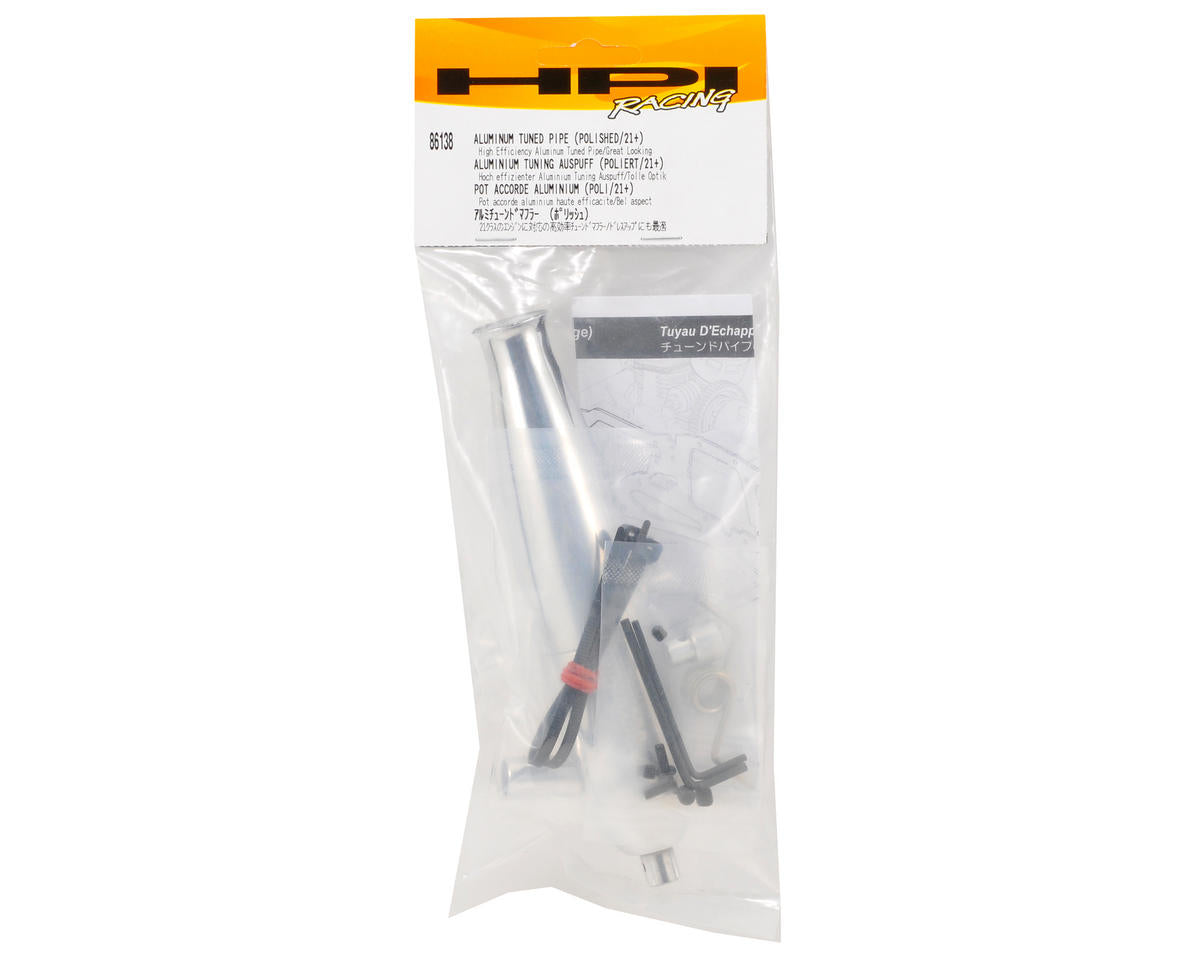 HPI Racing Polished Aluminum Tuned Pipe for Savage