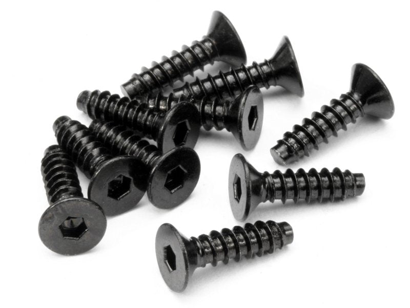 HPI Racing M4x15mm TP Flat Head Hex Screws (10-Pack)