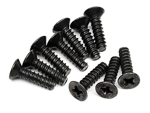 HPI Racing M3x12mm Self-Tapping Flat Head Screws (10-Pack)