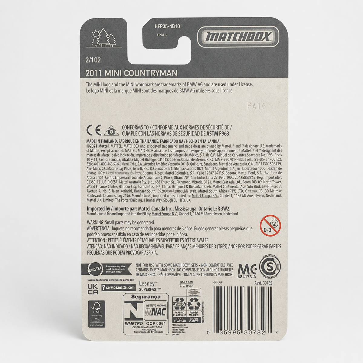 Matchbox 2011 Mini Countryman | Matchbox Series 2/102