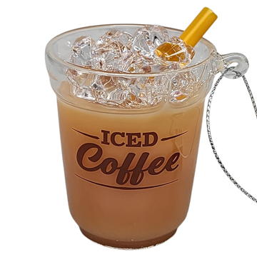 Liquid-Filled Glass Iced Coffee Ornament