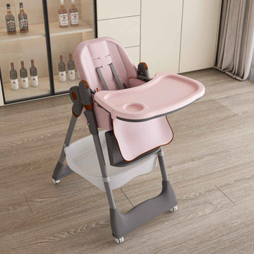 Leavader Adjustable Baby High Chair 0-6 Years, Pink