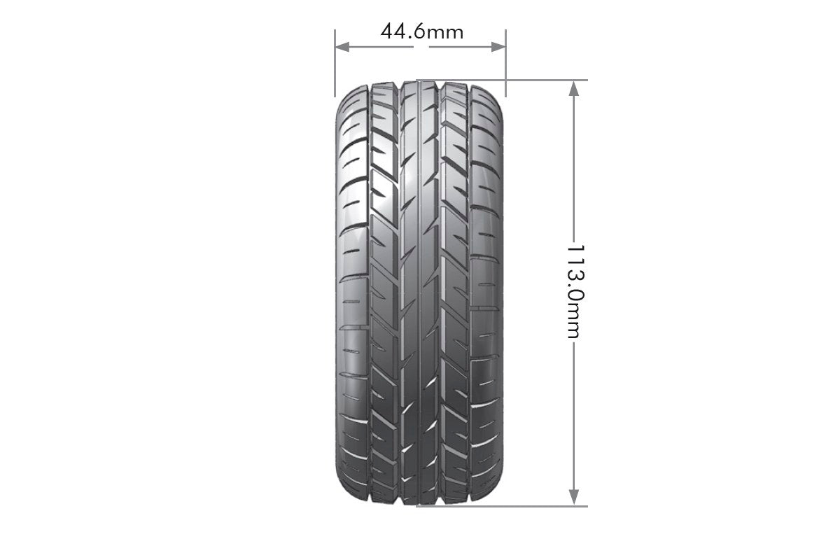 Louise R/C B-Rocket 1/8 Off-Road Buggy Tires 17mm Hex Soft Mounted Black Spoke Rim Pair