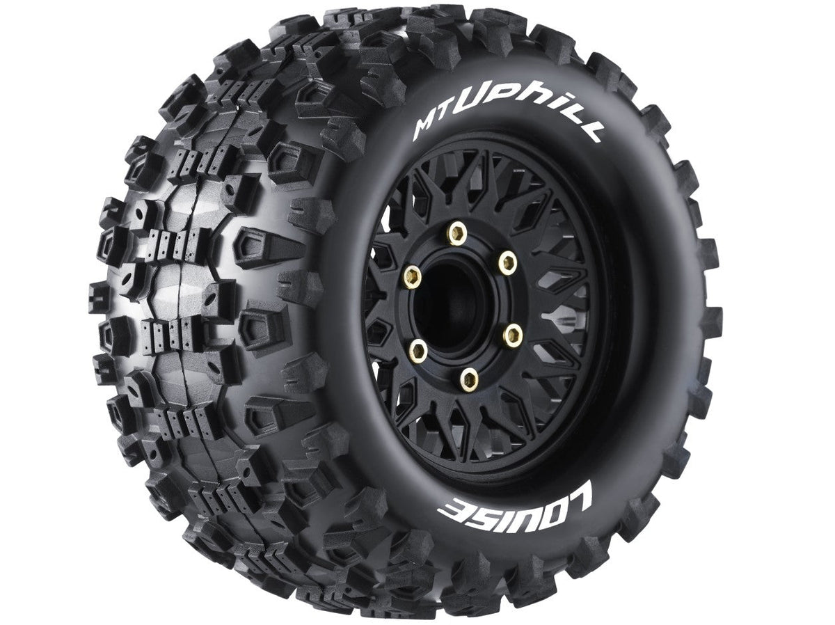 Louise R/C MT-Uphill Soft 1/10 Monster Truck Tires, Removable Hex (0" & 1/2" Offset)