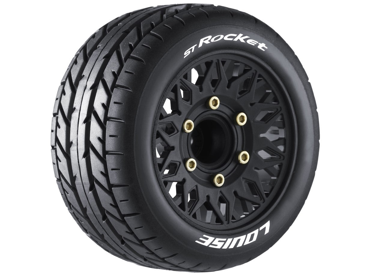 Louise R/C ST-Rocket Soft 1/10 Stadium Truck Tires, Removable Hex (0" & 1/2" Offset)