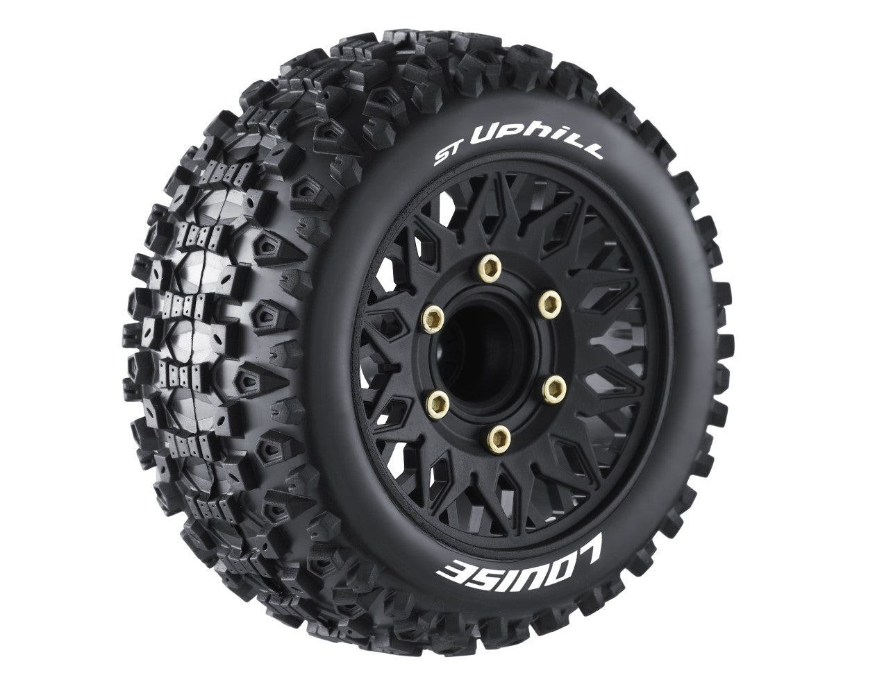 Louise R/C ST-Uphill Soft 1/10 Stadium Truck Tires, Removable Hex (0" & 1/2" Offset)