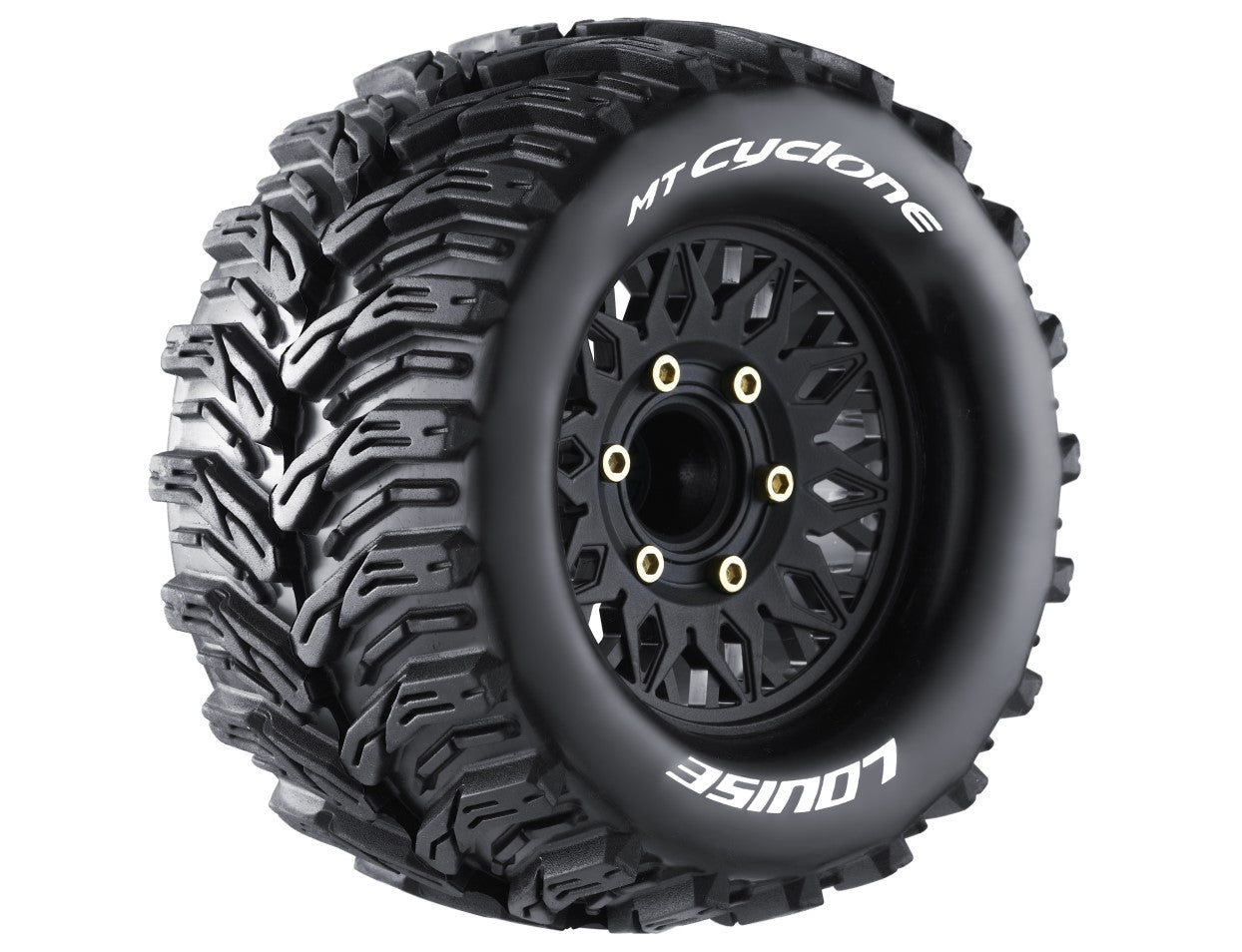 Louise R/C MT-Cyclone Soft 1/10 Monster Truck Tires, Removable Hex (0" & 1/2" Offset)