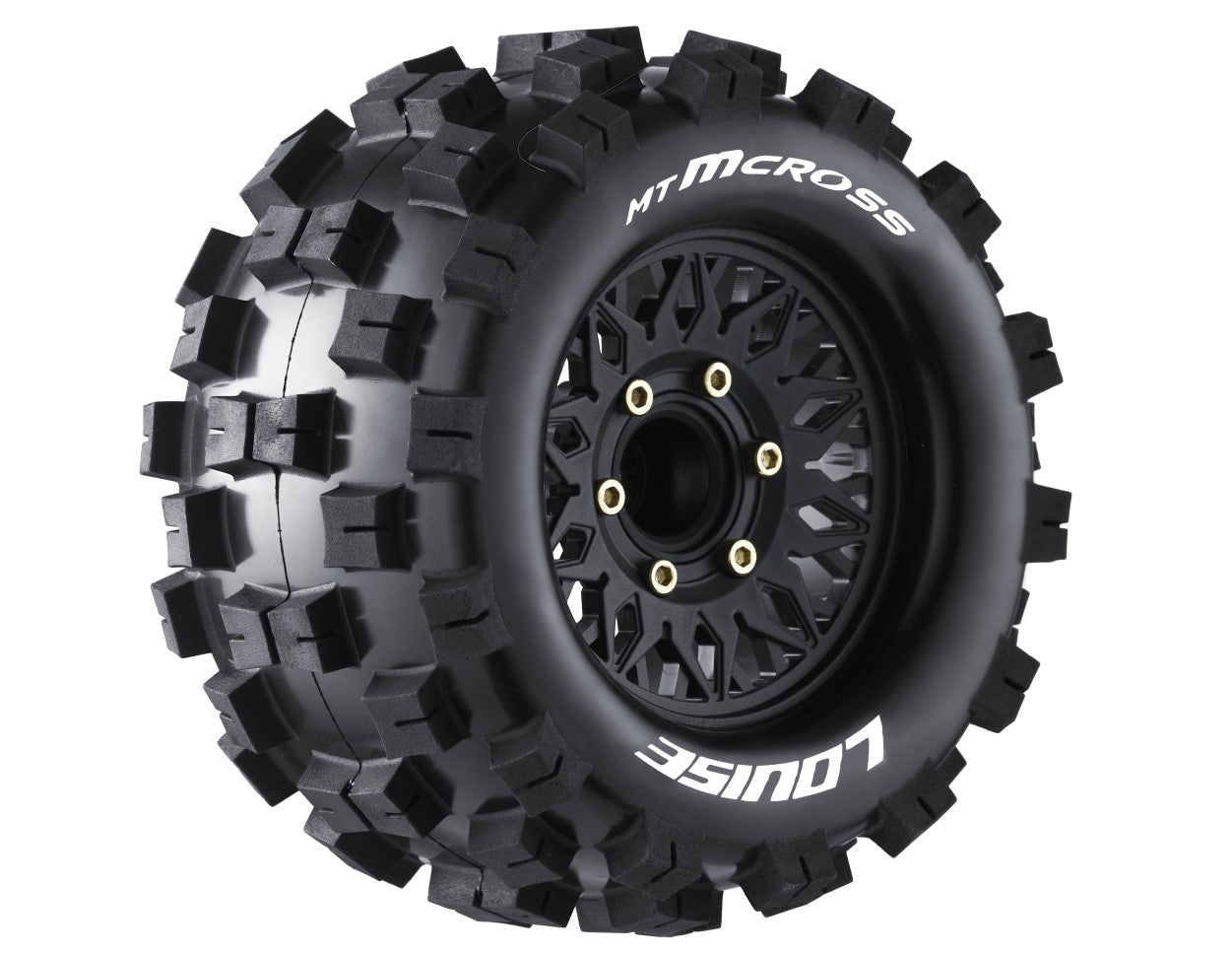 Louise R/C MT-MCross Soft 1/10 Monster Truck Tires, Removable Hex (0" & 1/2" Offset)