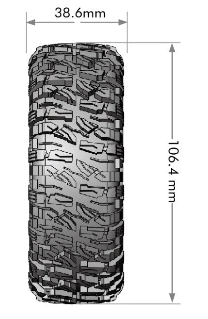 Louise R/C CR-Mallet 1/10 1.0" Crawler Class 1 Tires Super Soft 7mm Hex Pair