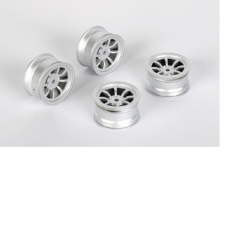 Louise R/C 8-Spoke Silver Wheels +1mm Offset for LMX