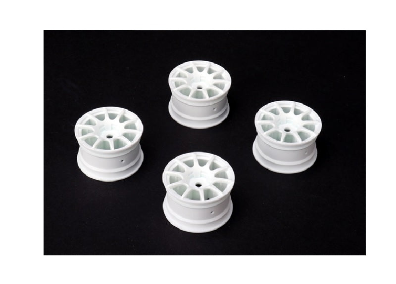 Louise R/C 10-Spoke White Wheels +1mm Offset for LMX