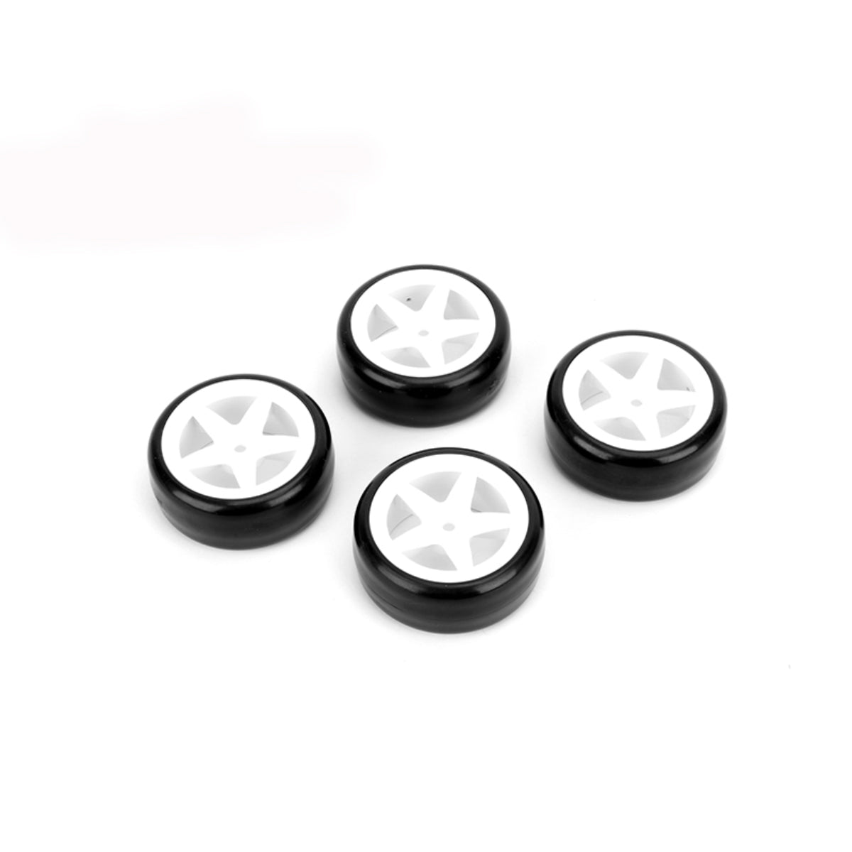 Louise R/C 1/10 Drift Tires with 5 Spoke White Wheels 36mm for T410 Drift