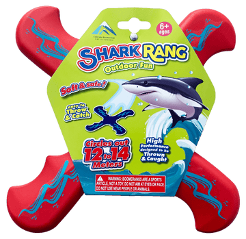 Shark Rang Boomerangs - Retail Boomerang Pack - Soft and Safe boomerangs for kids