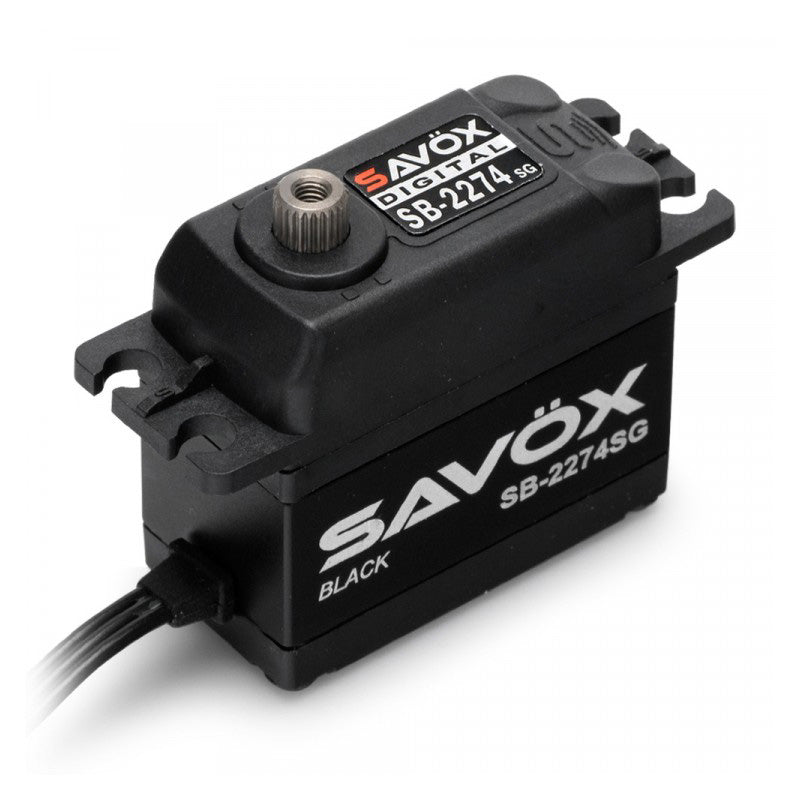 Savox SB-2274SG-BE Black Edition 1/8 & 1/10 HV Brushless Digital Servo (0.08 sec / 347 oz @ 7.4V)