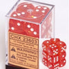St-Hobby Chx23803 Chessex Translucent Orange & White D6 Dice Block